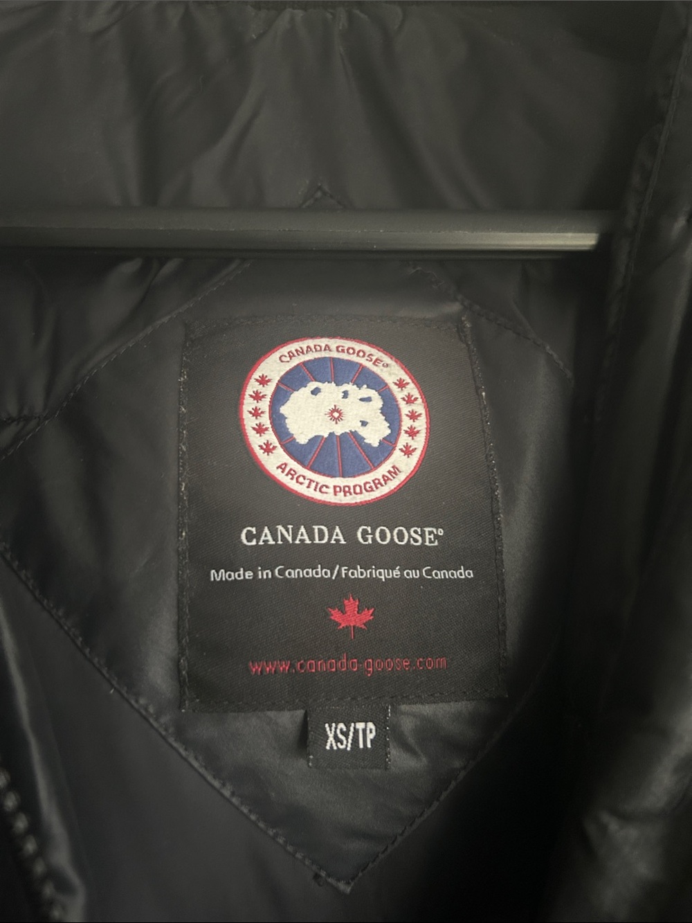 Canada Goose Mystique Black Label Women's Puffer Jacket with Black Logo Patch